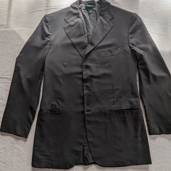 Kiton Blanc Blu Super 180 3 Roll 2 Button Wool 40R w/ Surgeons Cuff - Picture 7 of 12